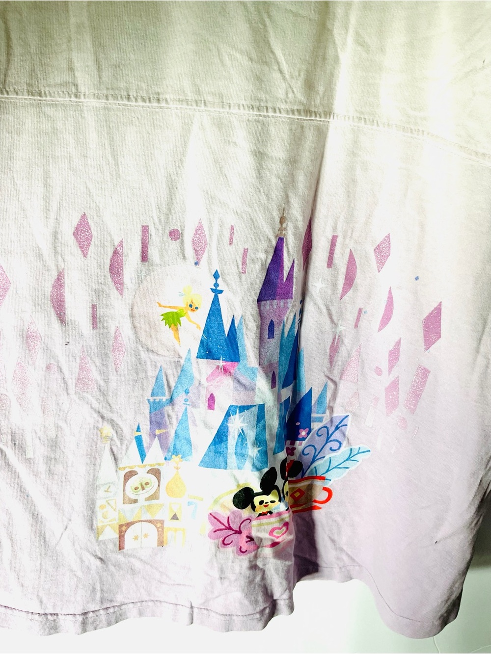 Disneyland Resort Dumbo Spirit Jersey XL Tinker Bell Castle Lavender Ombré - Picture 5 of 8